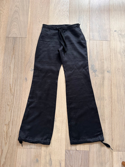 SALE vintage black linen trousers
