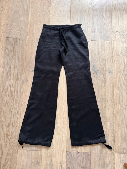 SALE vintage black linen trousers