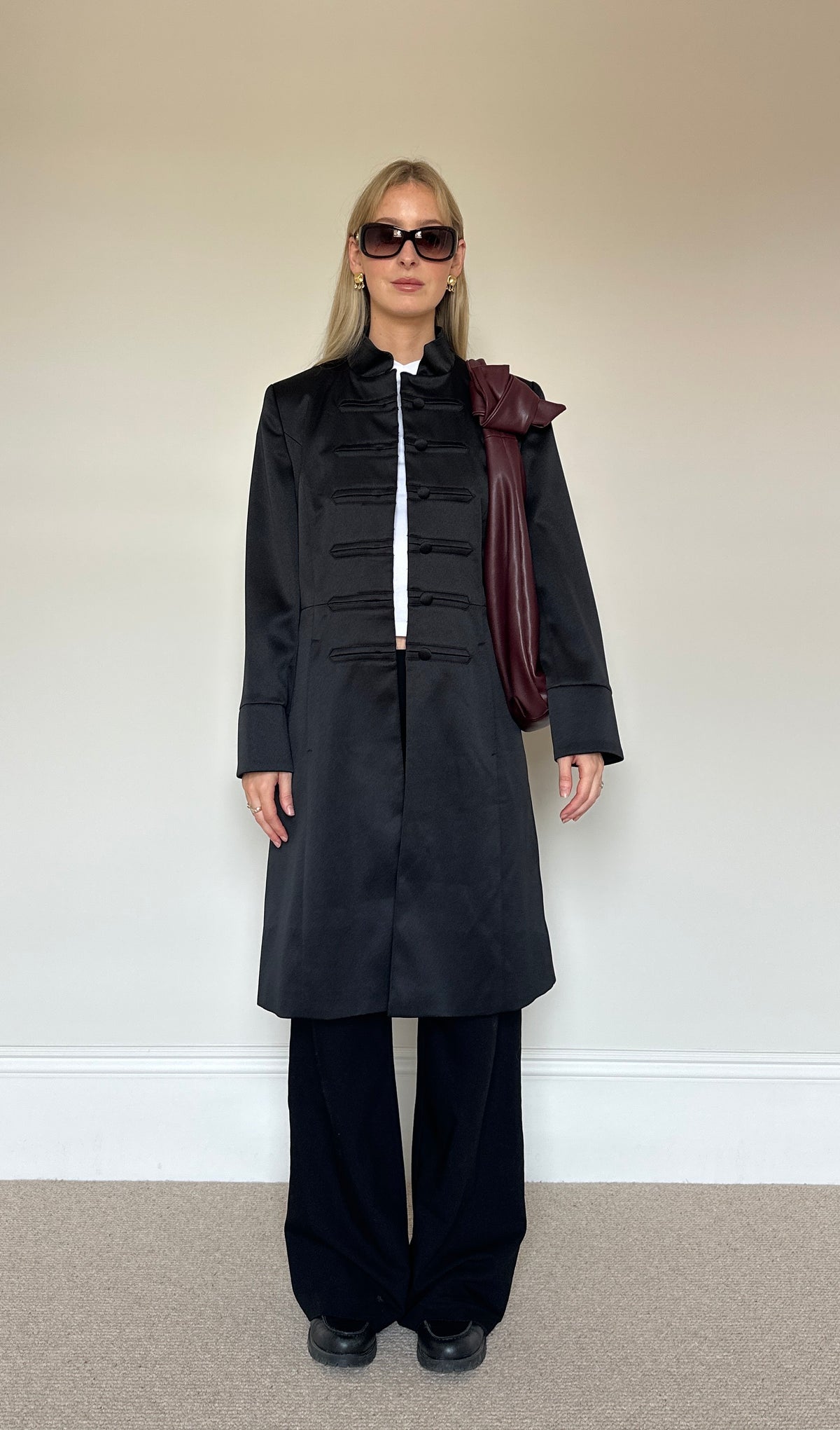 Vintage frog clasp trench coat
