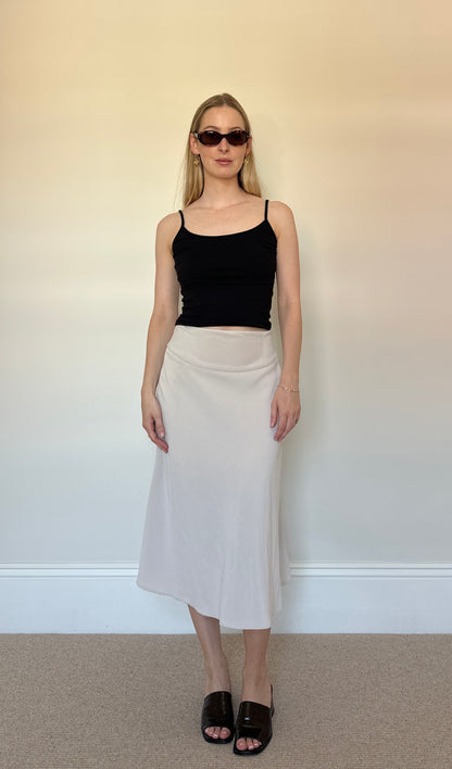 Vintage beige floaty skirt