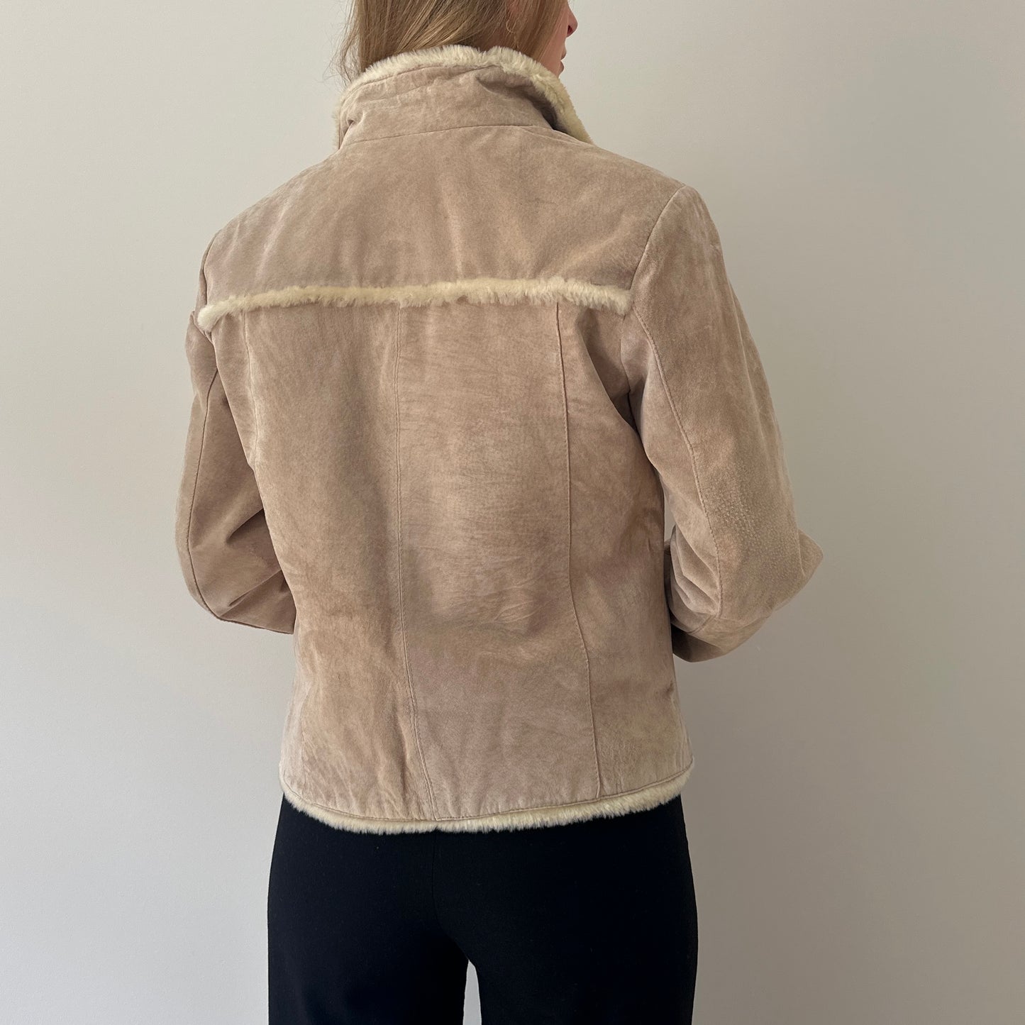 Vintage suede Sherpa jacket