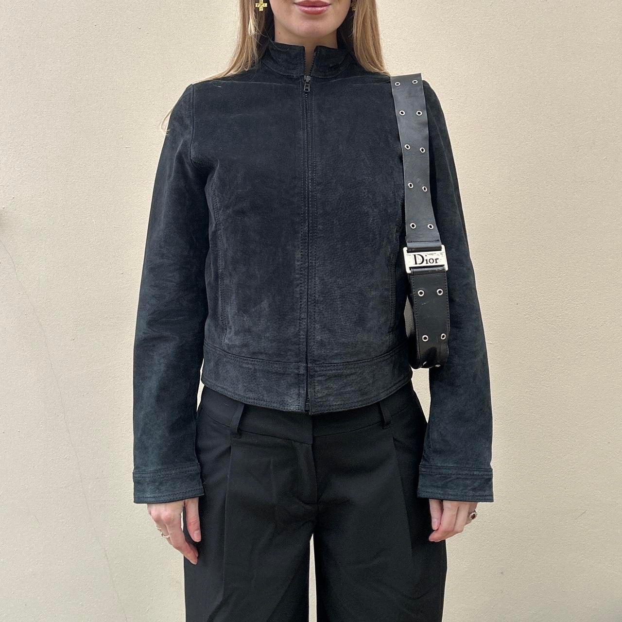 Vintage 00s black suede jacket