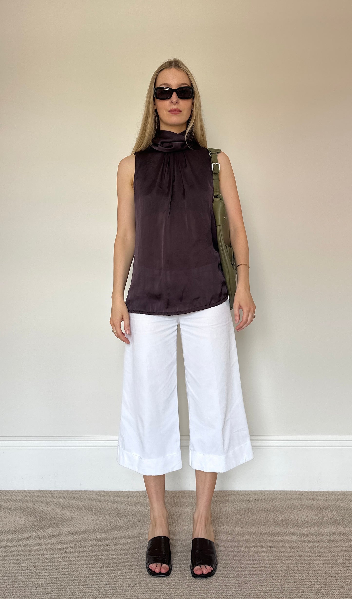 Vintage plum halter top