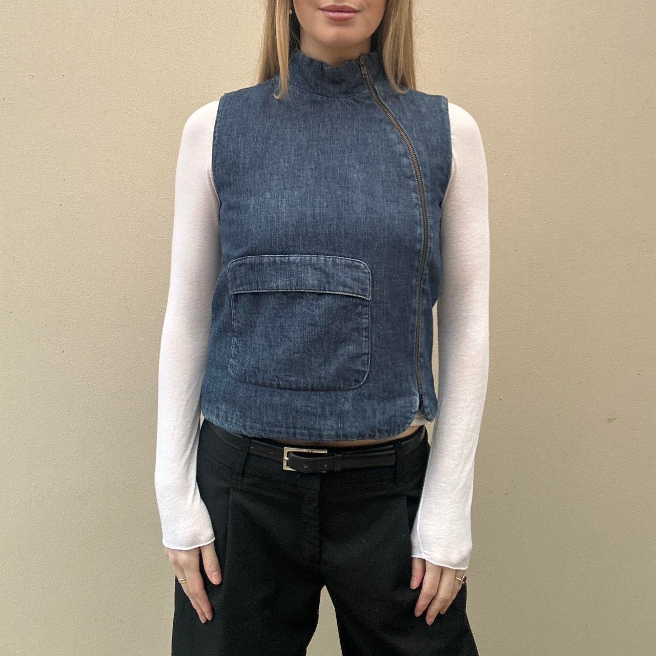 Vintage FCUK asymmetric gilet