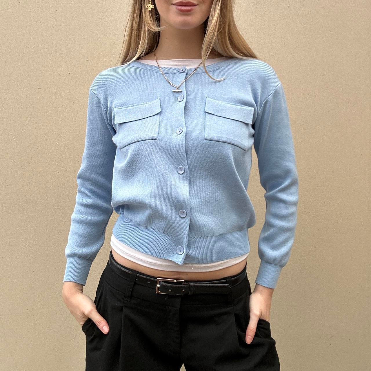 Vintage Light blue button up cardigan