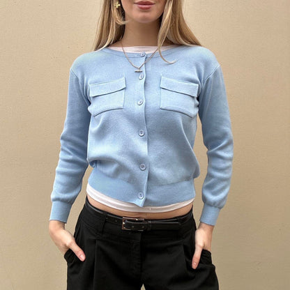 Vintage Light blue button up cardigan