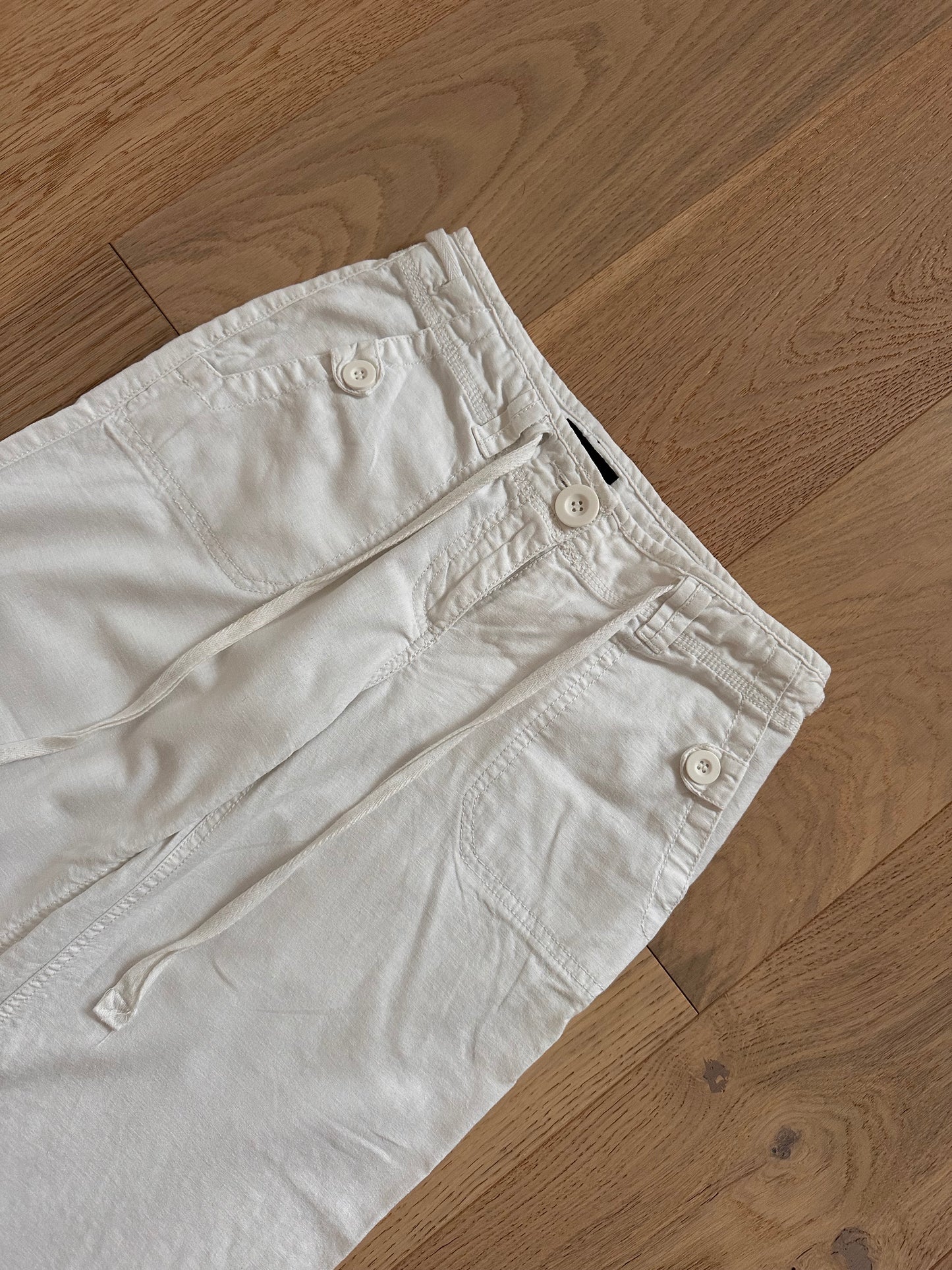 SALE white linen trousers