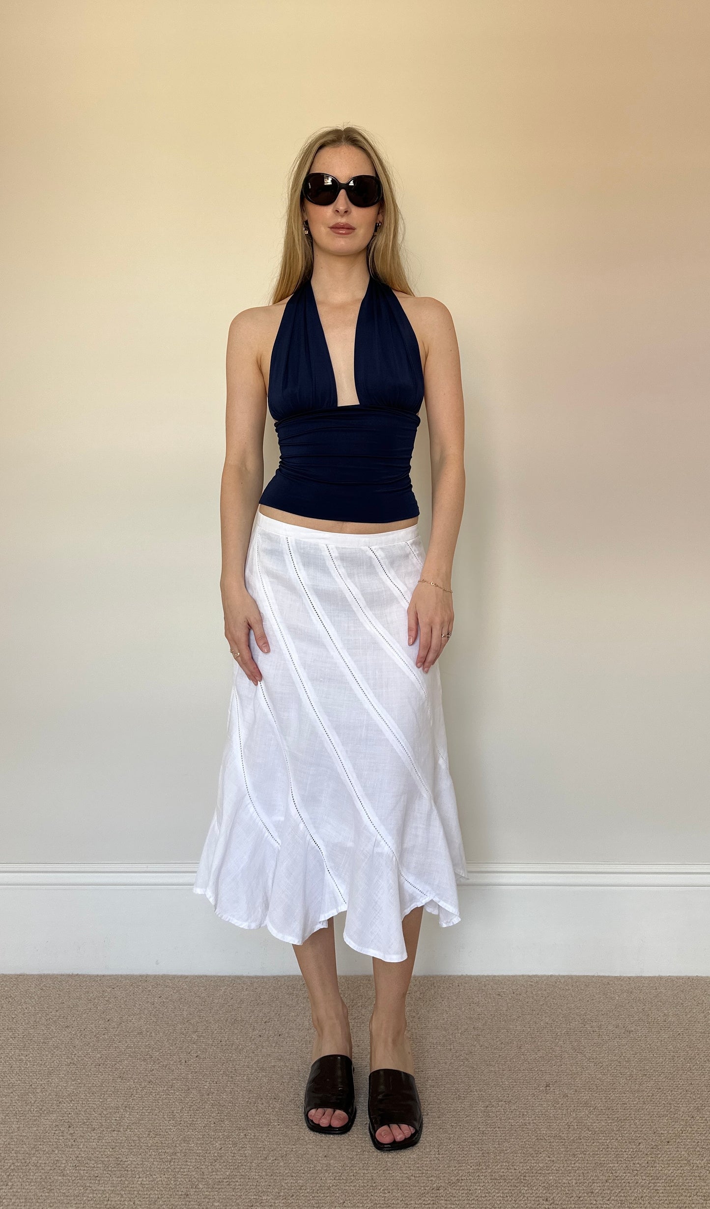 Vintage white floaty skirt