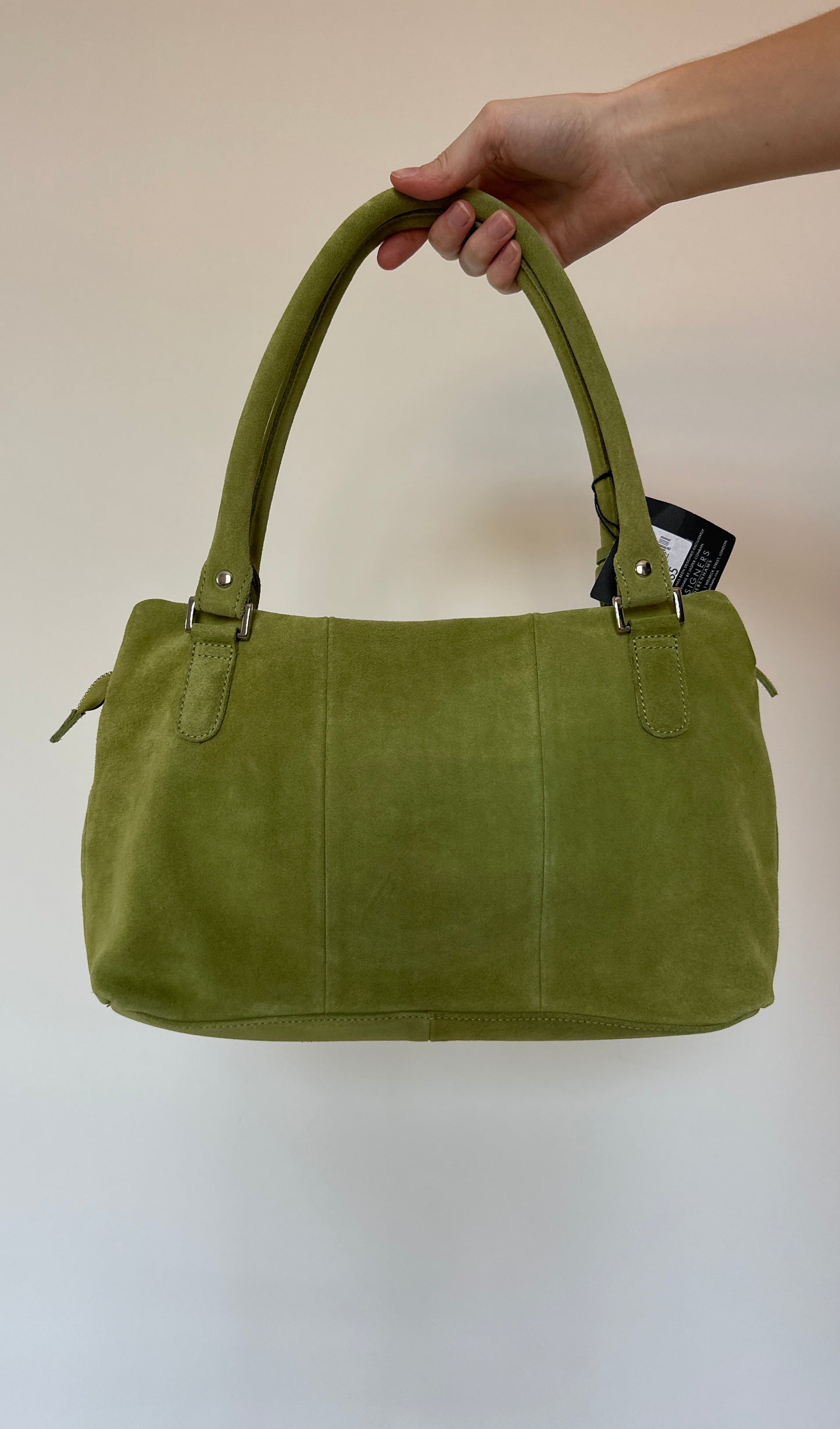 Vintage Suede Lime Green Bag
