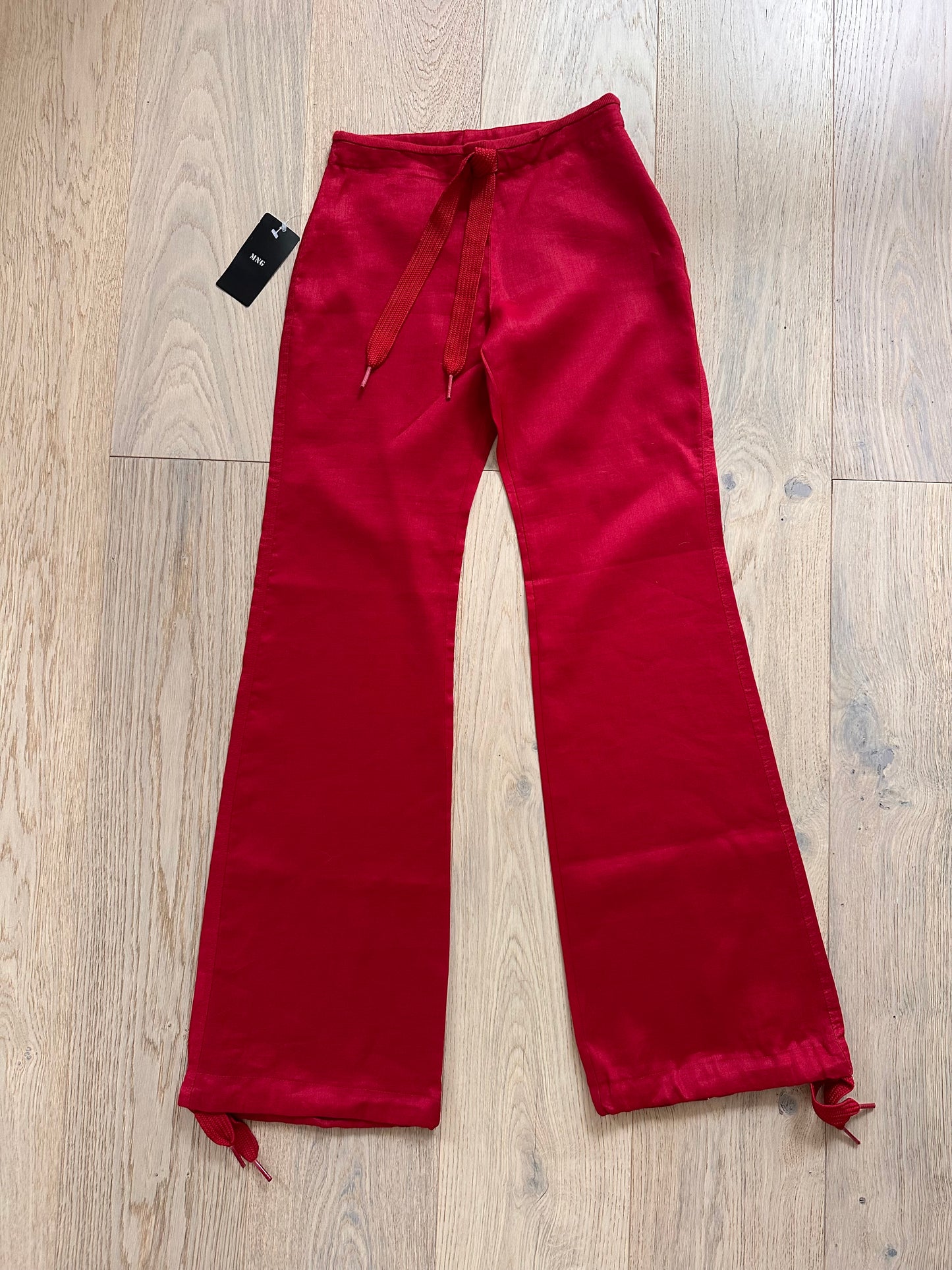 SALE vintage red linen trousers