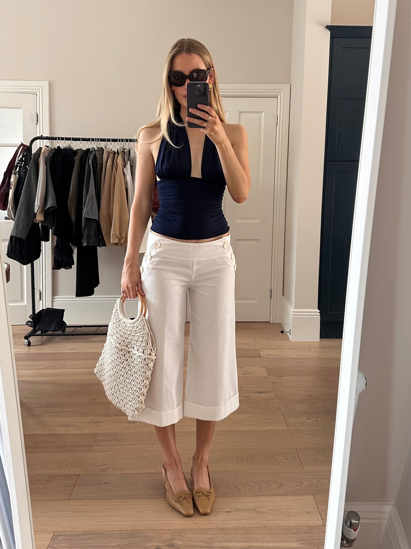 Vintage white Capri trousers