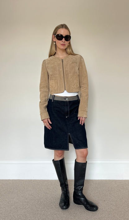 Vintage camel suede jacket