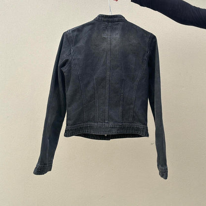 Vintage 00s asymmetric denim jacket