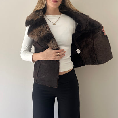 Vintage faux fur gilet