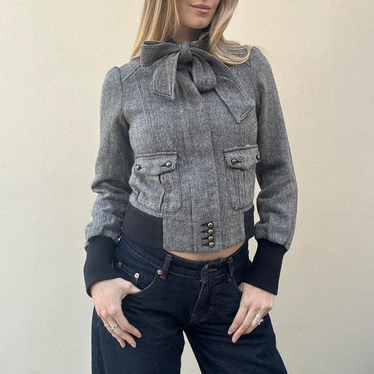 Vintage 00s pussy-bow jacket