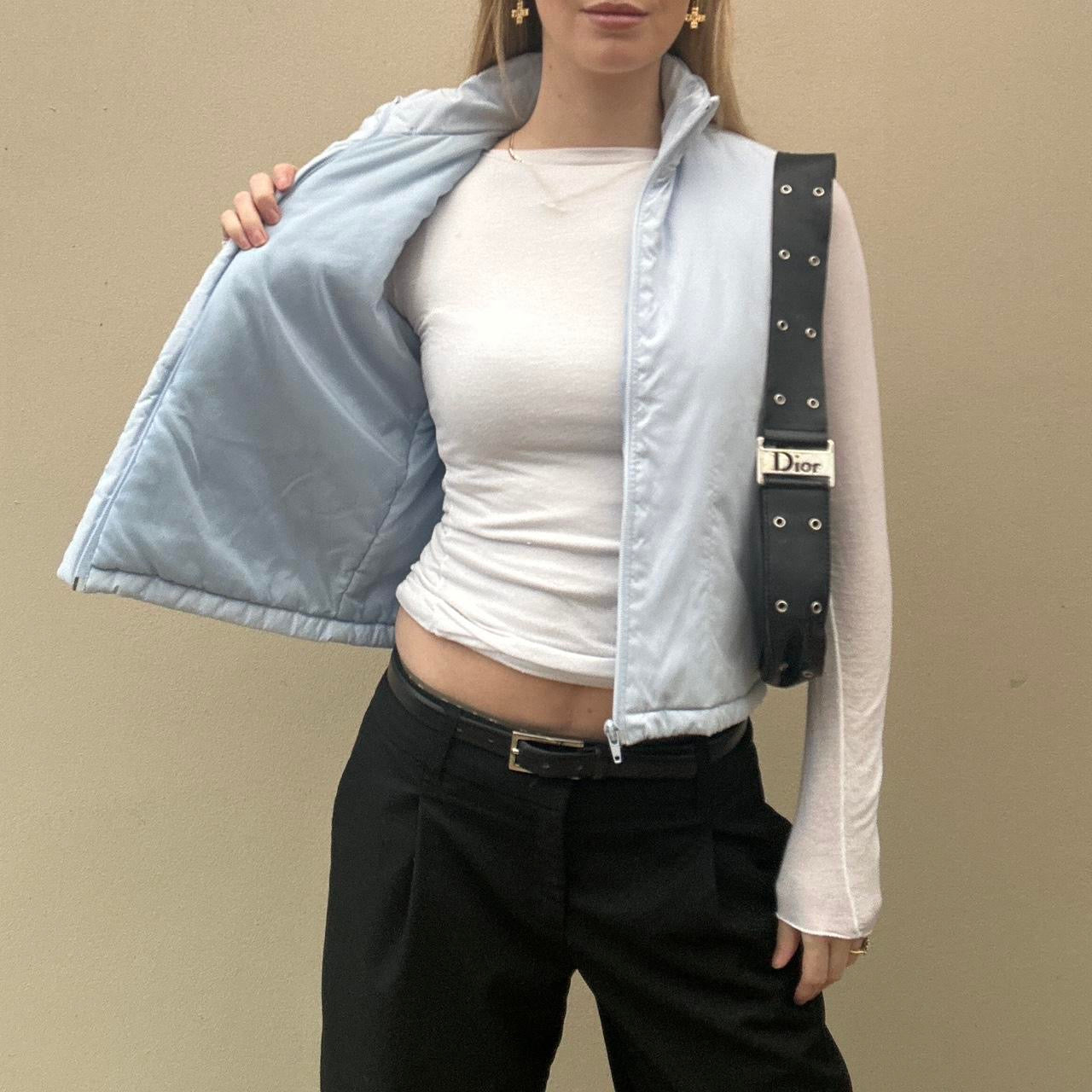 Vintage baby blue gilet