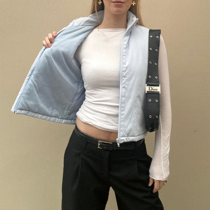 Vintage baby blue gilet