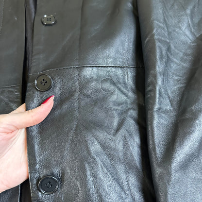 Vintage leather trench coat