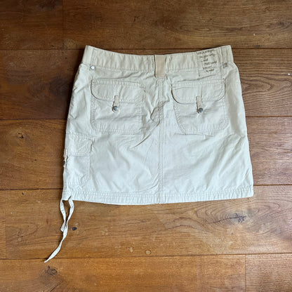 Vintage 00s cream mini skirt