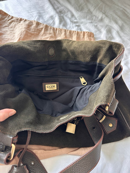 Vintage Suede Olive Bag