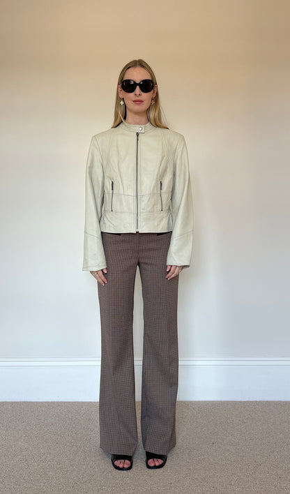 Vintage cream biker jacket