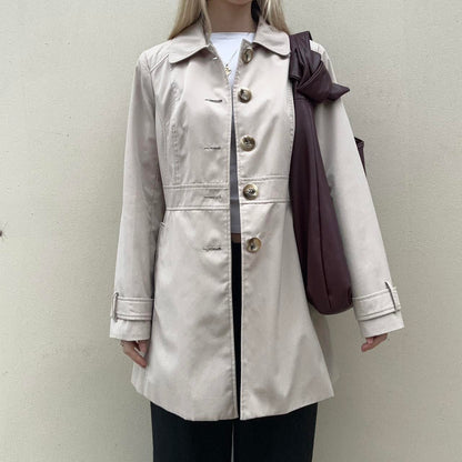 Cream trench coat