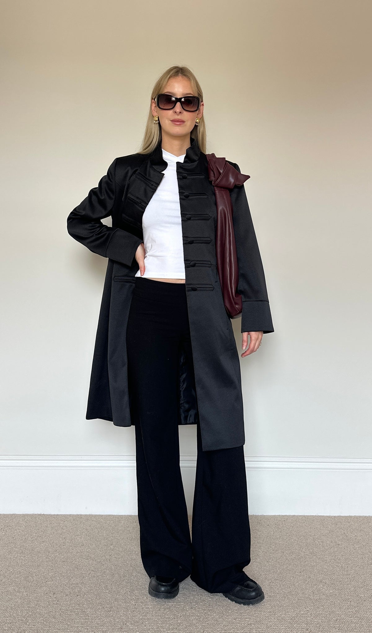 Vintage frog clasp trench coat
