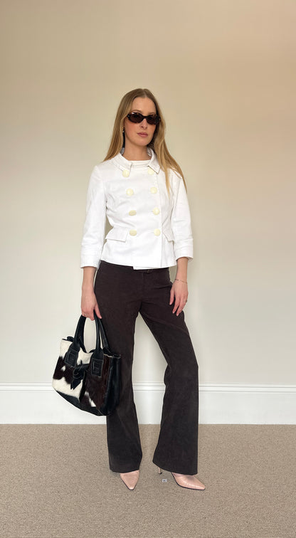Vintage white pea coat