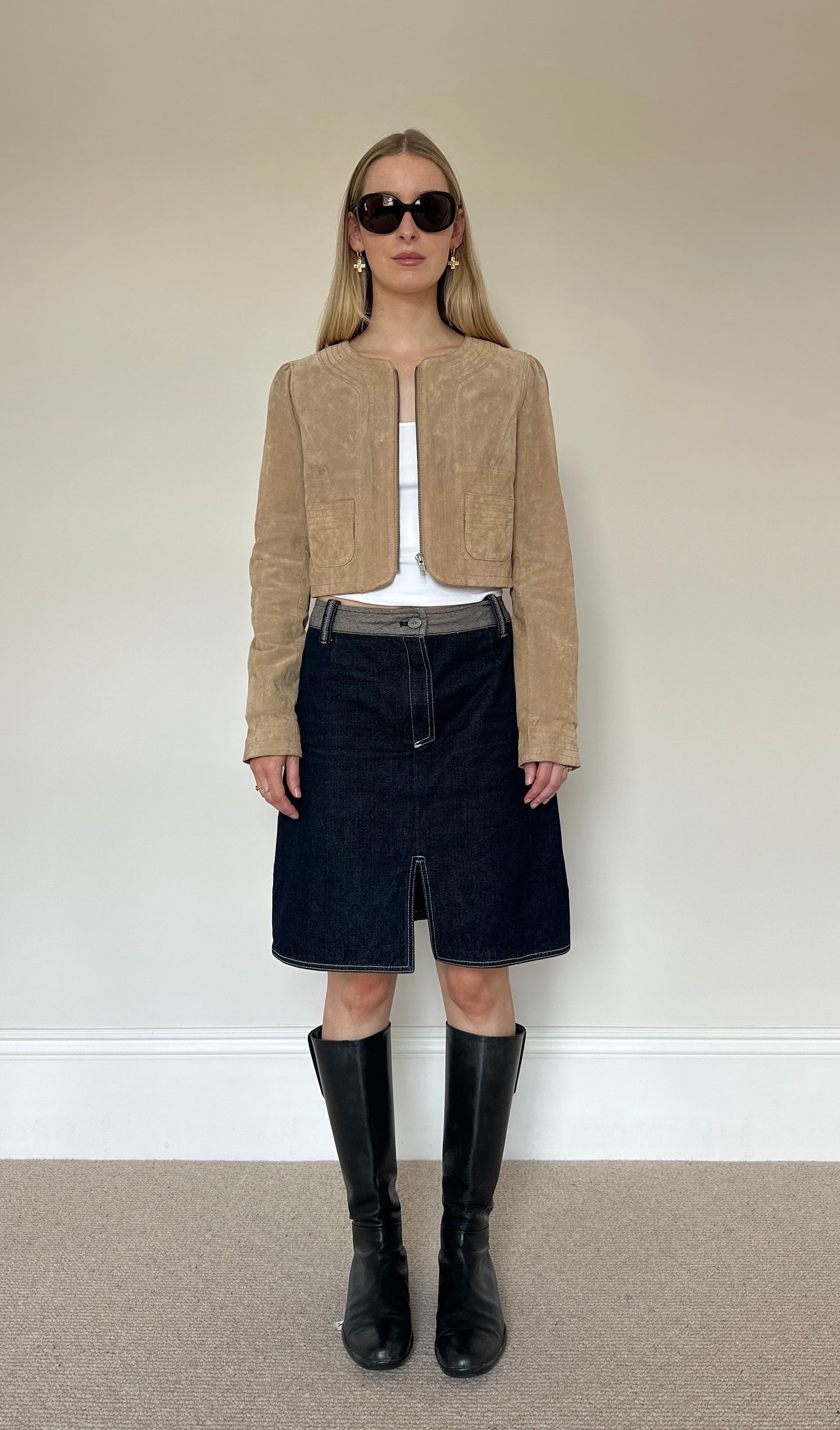 Vintage camel suede jacket