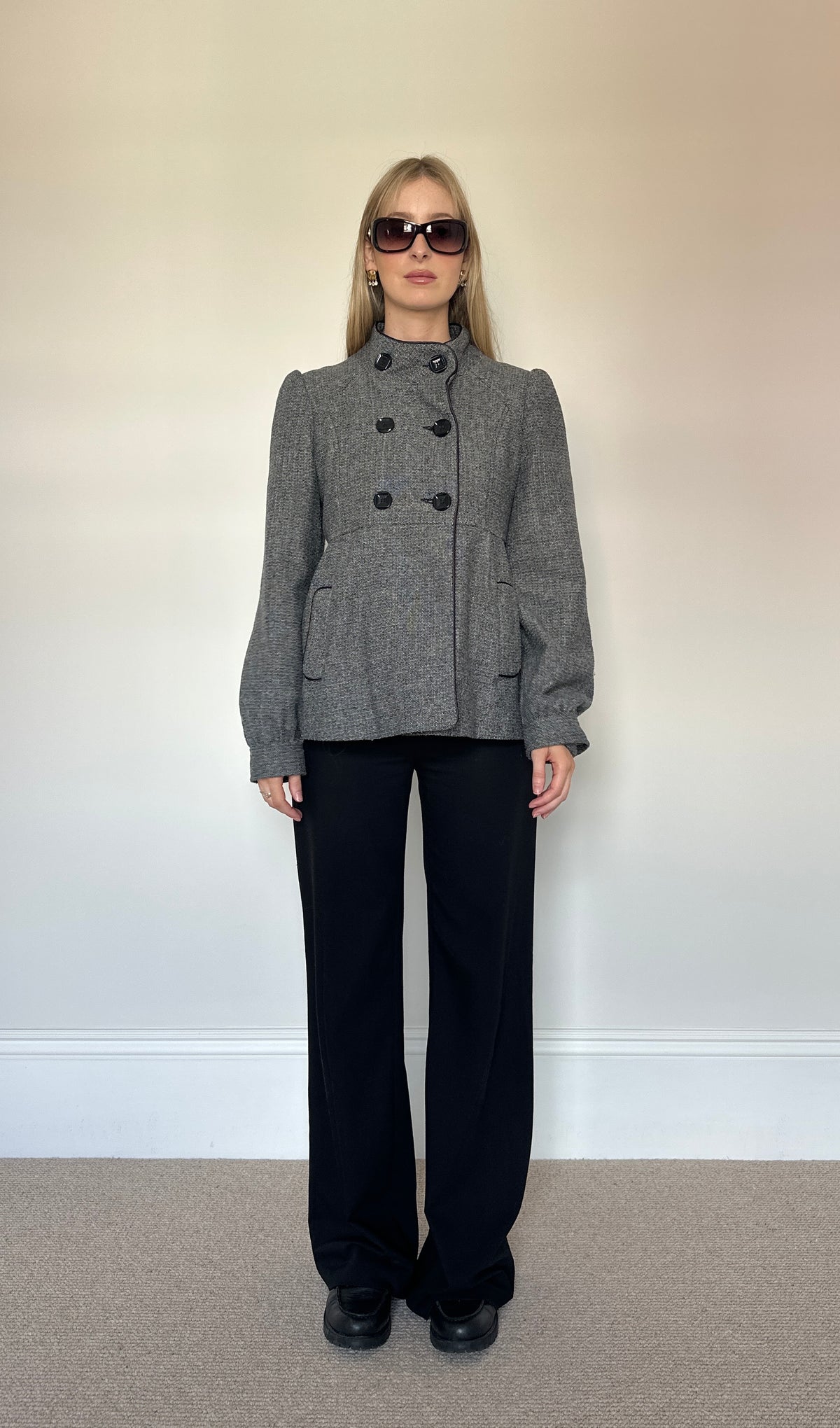 Vintage Grey Pea Coat