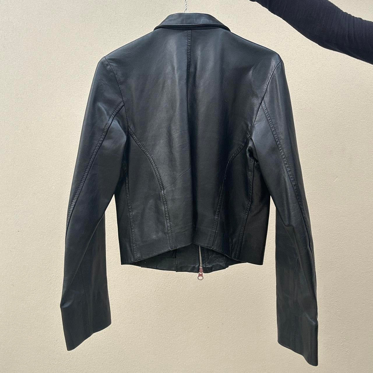 Vintage 00s black leather jacket