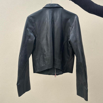 Vintage 00s black leather jacket