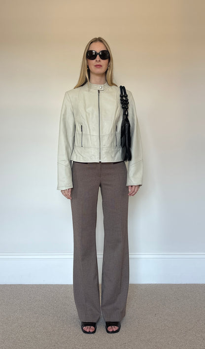 Vintage cream biker jacket