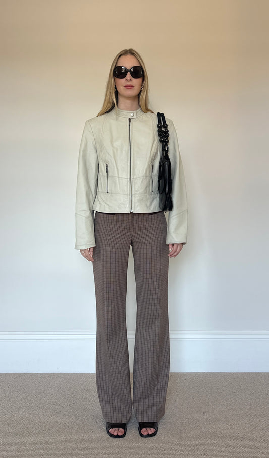 Vintage cream biker jacket