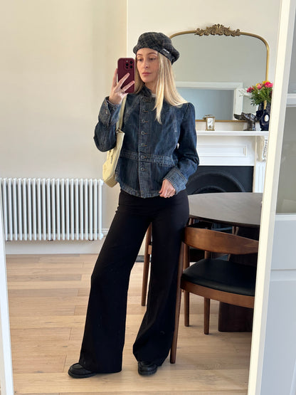 Vintage denim asymmetrical jacket