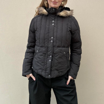 Vintage Levi’s puffer coat with fur hood