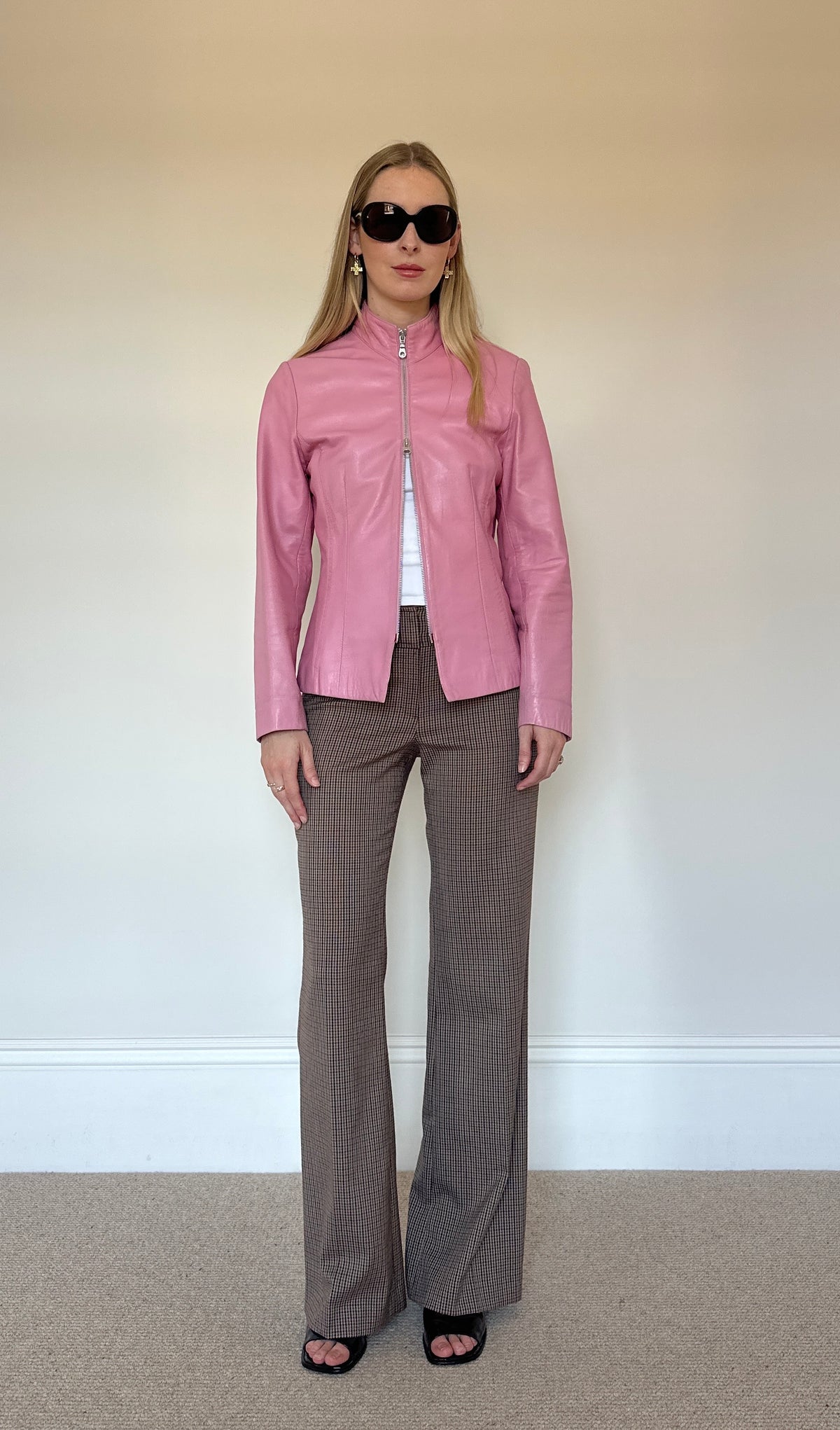 Vintage pink leather jacket