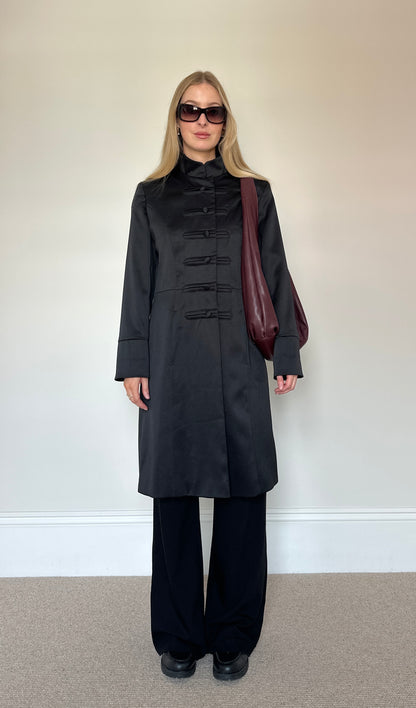 Vintage satin frog clasp jacket
