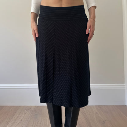 Vintage stripe midi skirt