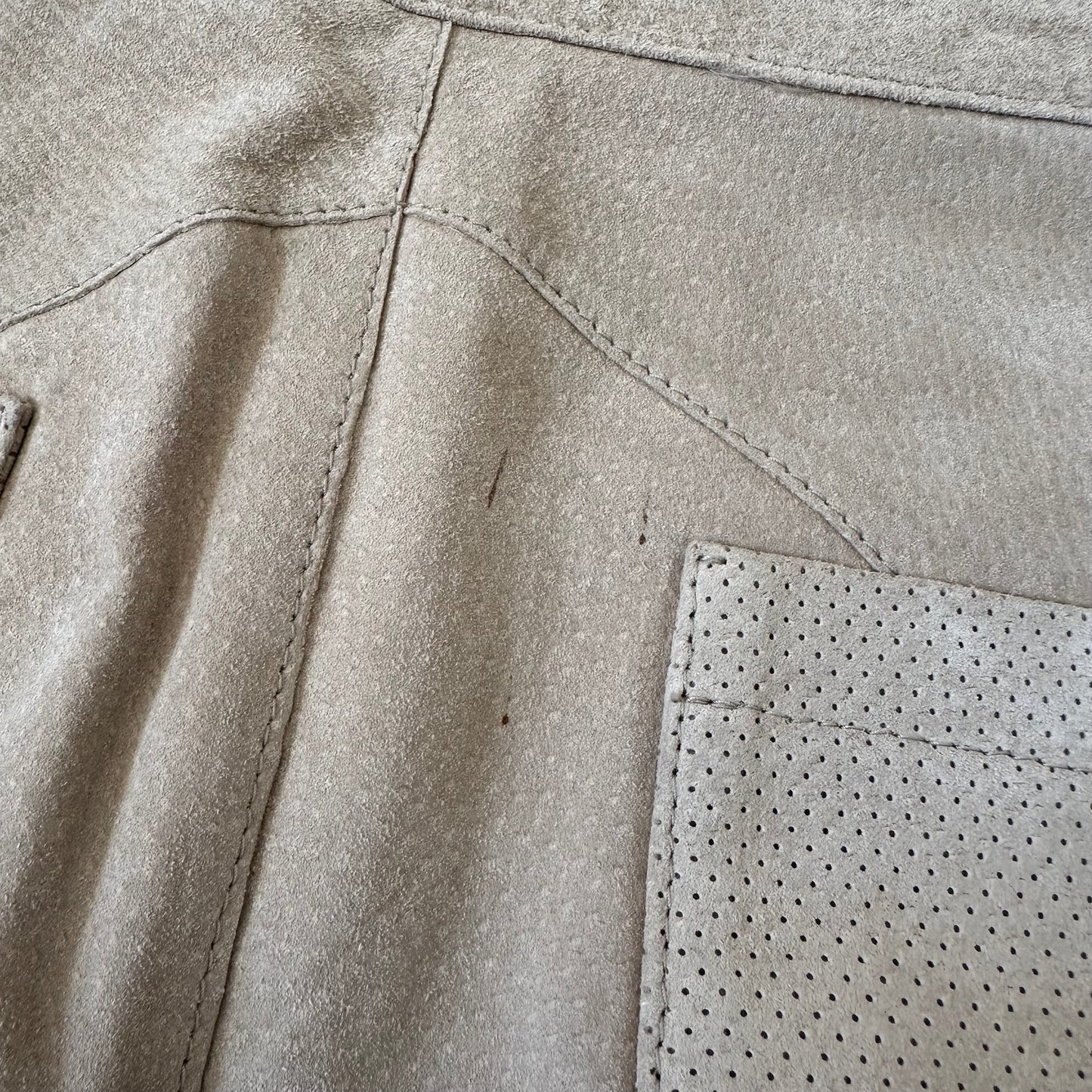 Vintage suede mini skirt