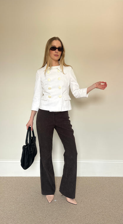 Vintage white pea coat
