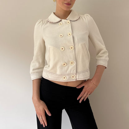 Vintage cropped double breasted jacket