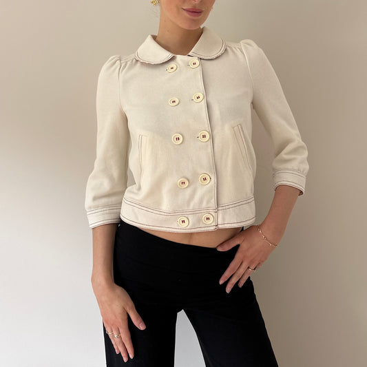 Vintage cropped double breasted jacket