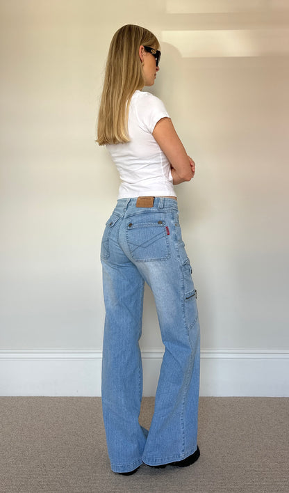 Vintage cargo light wash jeans