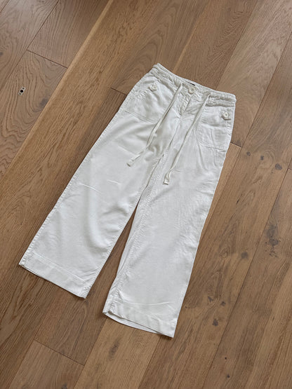 SALE white linen trousers