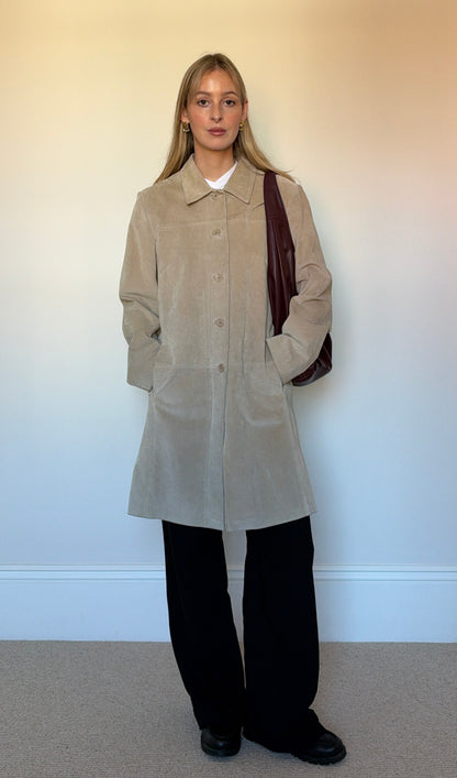 Vintage beige suede jacket