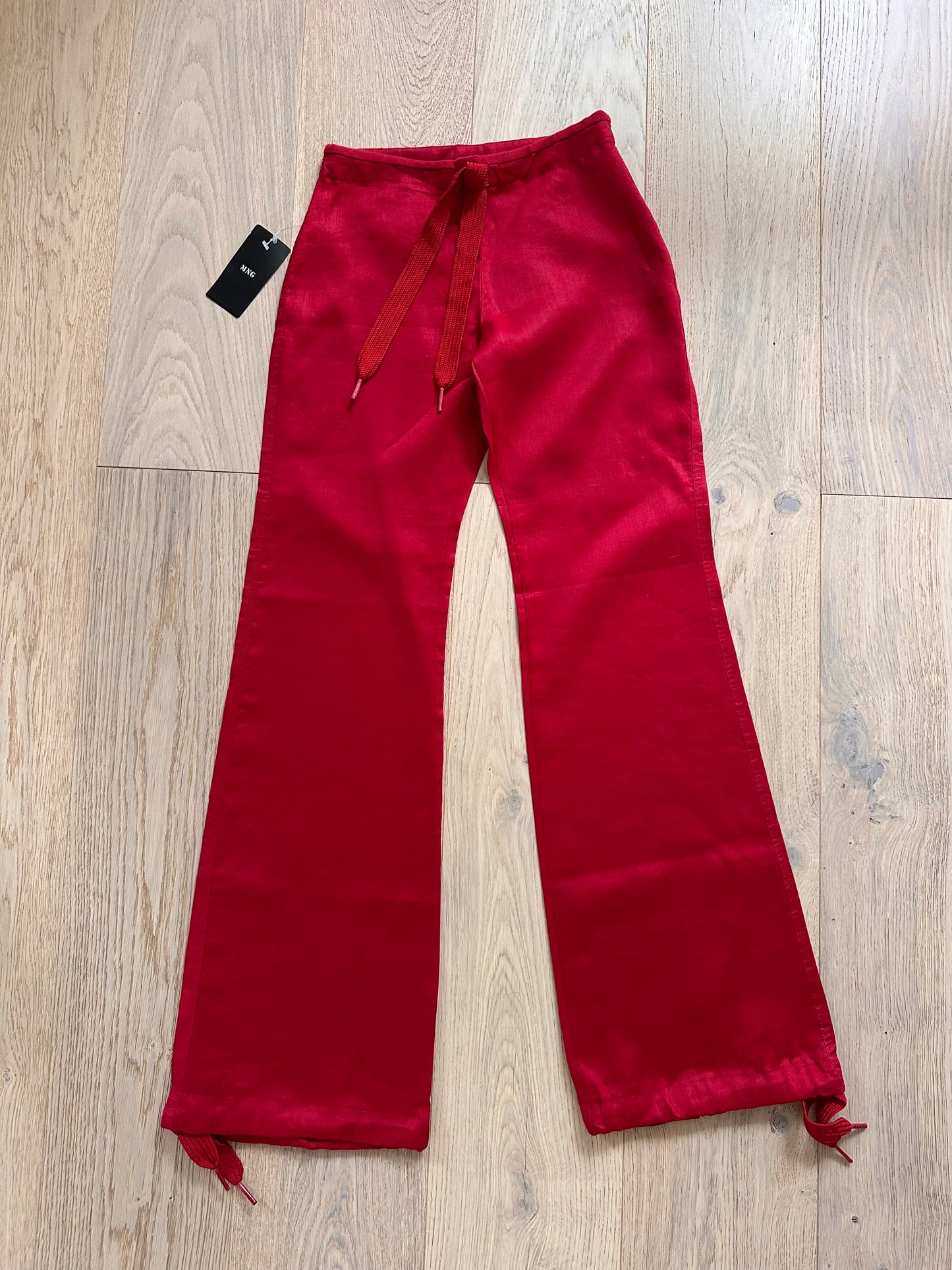 SALE vintage red linen trousers