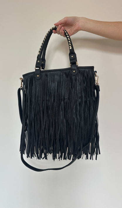 Vintage leather Tassle bag