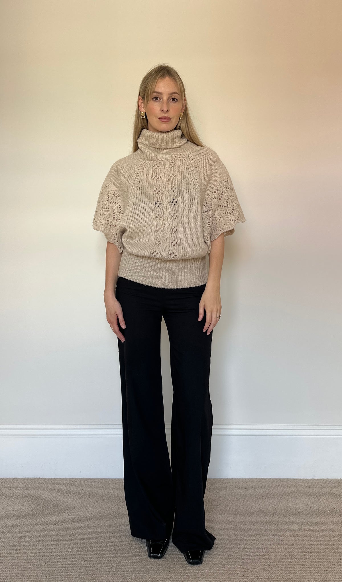 Vintage knit poncho jumper