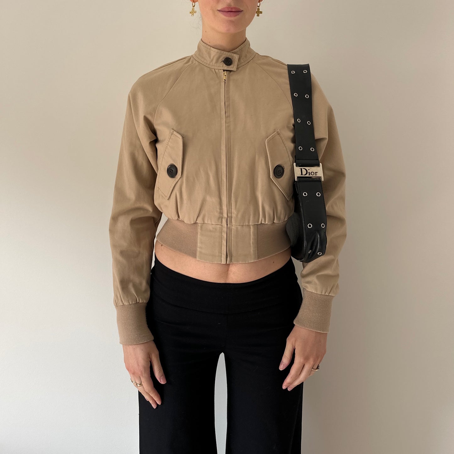 Vintage cropped bomber jacket